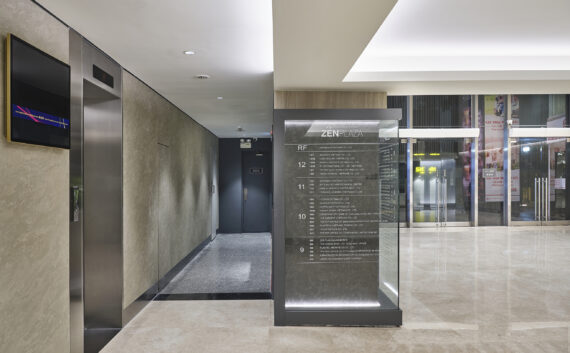 Zen Plaza Directory board – List of businesses inside the building